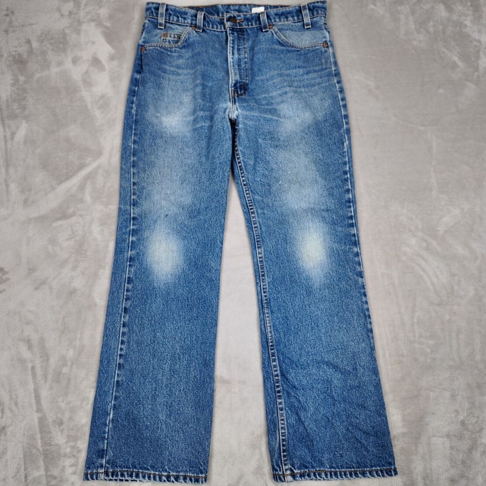 Vintage Levis Jeans Mens 36x30 (Fits 34x32) 517 Bootcut Orange Tab Denim 90s USA